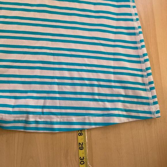 Lululemon Cool Racerback Tank Top Size 8 Blue White Stripe - Picture 9 of 10